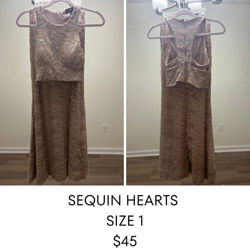 Sequin Hearts Cocktail Gown
